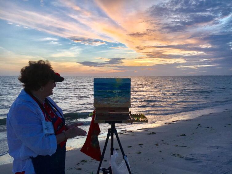 Air Plein Paint the Beach - at sunset